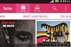 The HMV app features image search and sound search