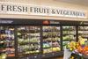 Sainsbury's Local Cobham  - The fresh fruit and veg chiller units at the front of the store
