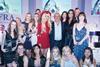 Sir Philip Green with celebrities and students at the Fashion Retail Academy