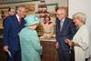 Lord Sainsbury of Preston Candover with the Queen as Sainsbury's celebrated its 150th anniversary