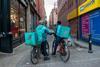 Deliveroo riders in Manchester