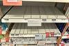 Empty antibac shelves