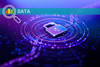 Illustration of lock and computer circuitry to represent cyber security