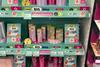 Glow Hub products on shelves in Superdrug