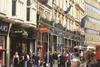 High streets saw a sharp decline in footfall in July, compared to out-of-town locations where shopper numbers were up