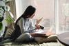 Woman online shopping