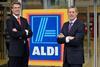 Aldi bosses Roman Heini (left) and Matthew Barnes claim the grocery price war has played into their hands