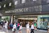 Exterior of Marks & Spencer store and passersby
