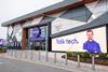 Exterior of Currys store in retail park