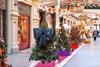 High street decorated for Christmas