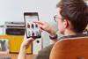 Man shopping at Zalando on a tablet device