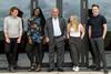 Sir Philip Green with students from the Fashion Retail Academy