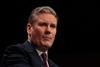 Close-up on Labour leader Keir Starmer