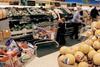 Food prices plunged at the quickest rate in eight years last month as supermarkets continued their discounting war