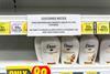 Coronavirus hand sanistiser shelves