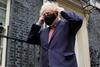 Boris Johnson wearing mask