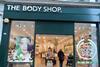 The Body Shop recorded a sales fall in its first quarter which it blamed on difficult trading in the UK and Asia.