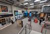 The motoring services area in Halfords' upgraded Reading store