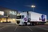 Gist lorry outside M&S store
