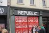 Fashion retailer Republic collapsed into administration today with 150 head office staff made redundant