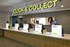Click and collect desk at Primark store