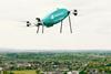 Deliveroo drone in the air