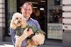 Mountain Warehouse executive chairman Mark Neale and his dog Jackson