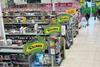 Asda Rollback sings on display in supermarket