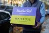 Waitrose and Mindful Chef co-branded recipe box being delivered