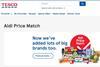 Screengrab showing Tesco's Aldi Price Match on Tesco website