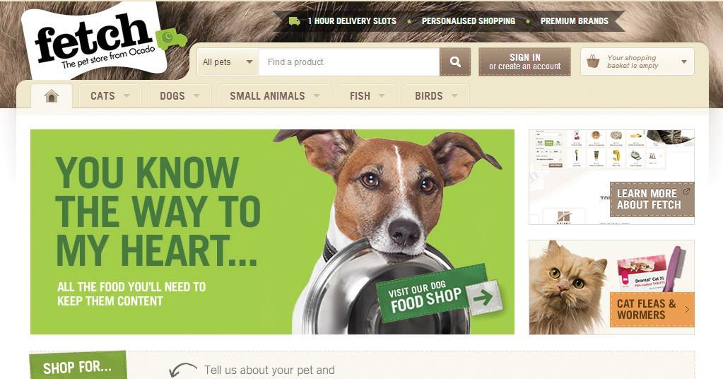 Etailer Ocado to launch standalone specialist pet website Fetch