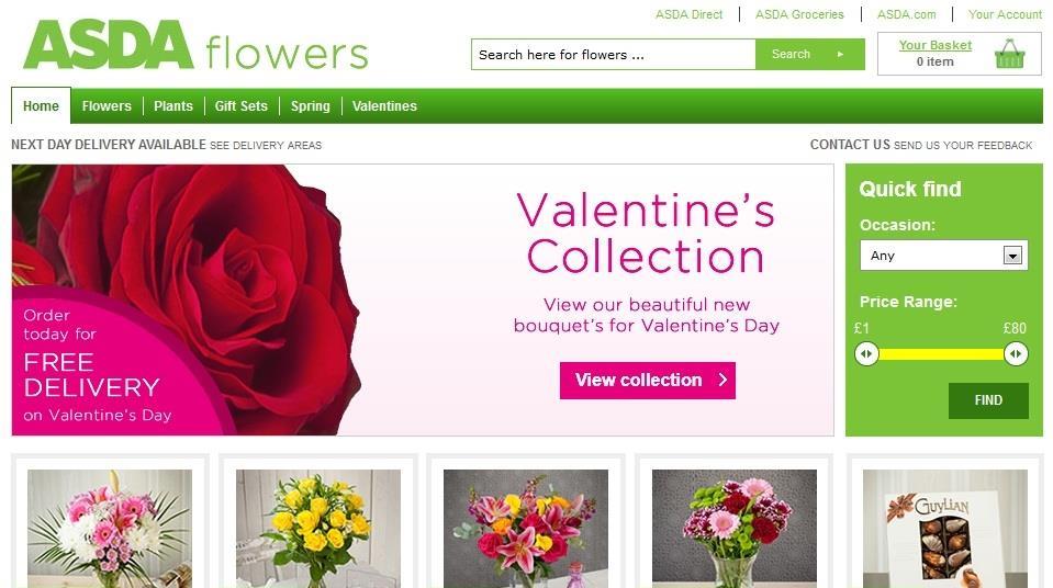 Asda relaunches dedicated flower website to take on M&S and Waitrose