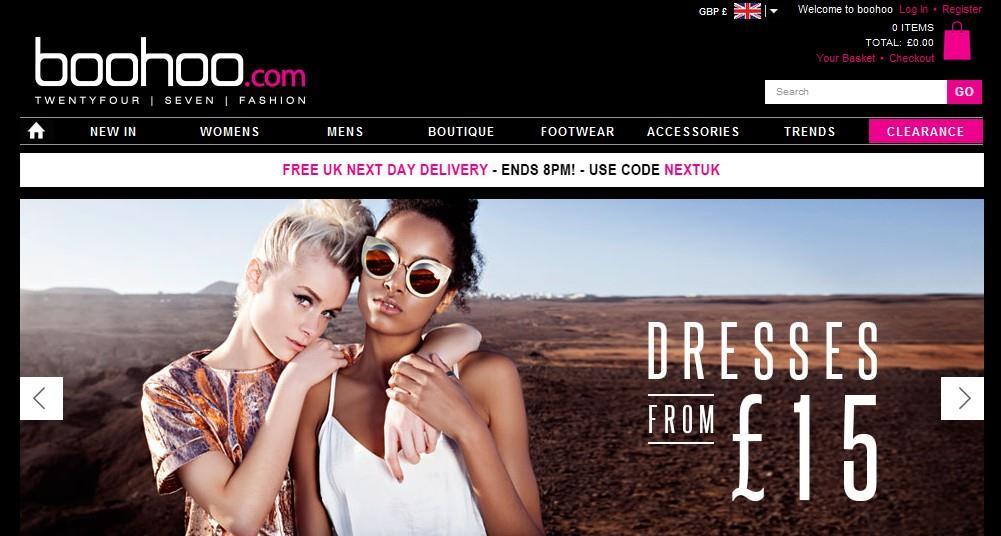 Boohoo online store discount