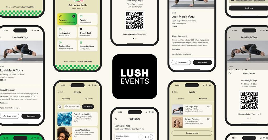 Lush revamps app for customers to book events and services