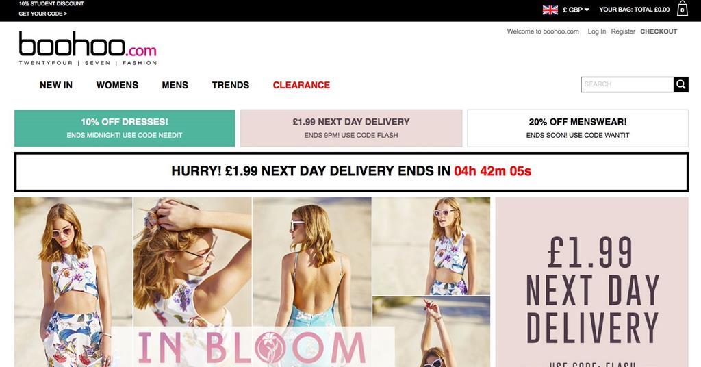 Boohoo top official website
