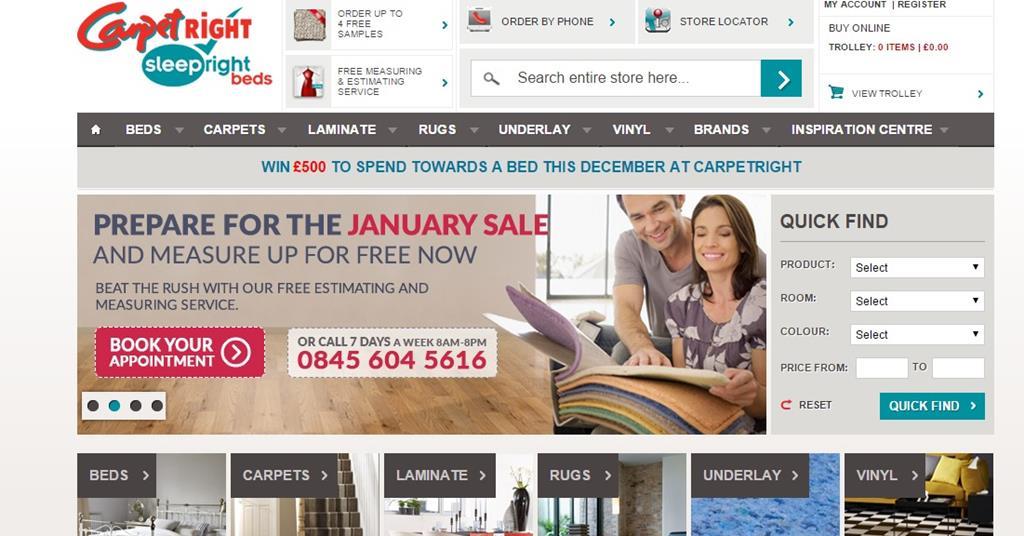 Carpetright to relaunch website as it focuses on 'design and