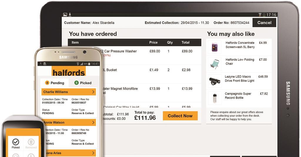 Halfords hands staff smartwatches to handle clickandcollect orders