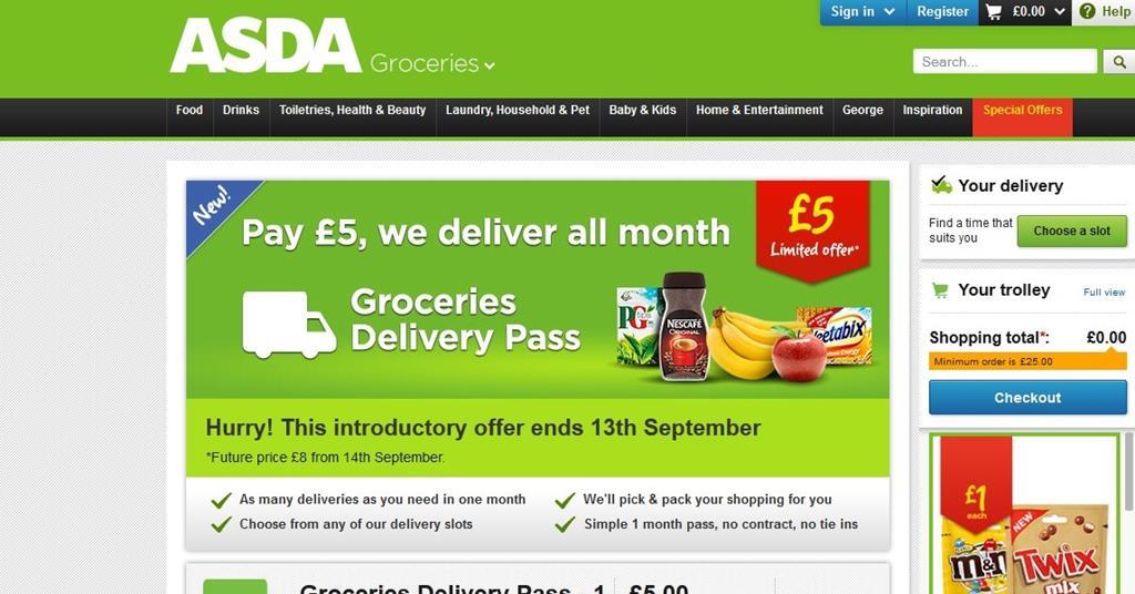 Asda takes on Tesco and Ocado with online delivery pass News Retail