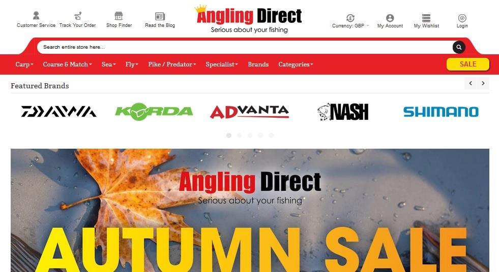 Angling direct sale clearance