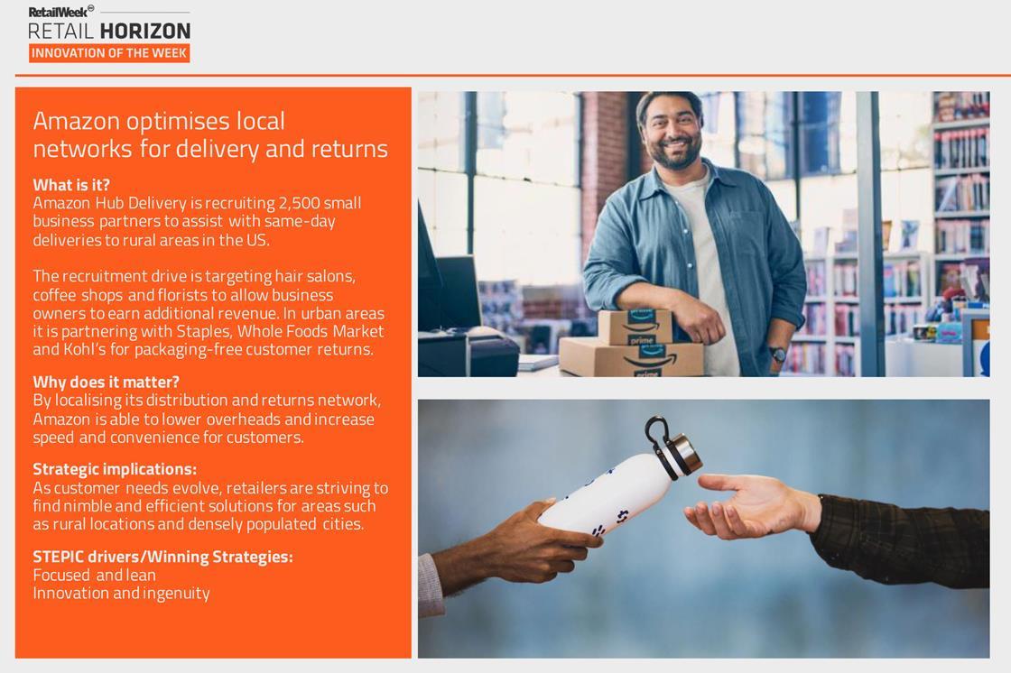 Innovation of the Week Amazon goes local for sameday delivery and