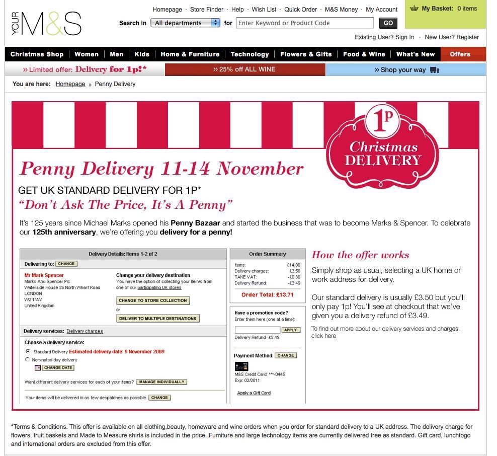 Marks & Spencer offers online shoppers 1p delivery News Retail Week