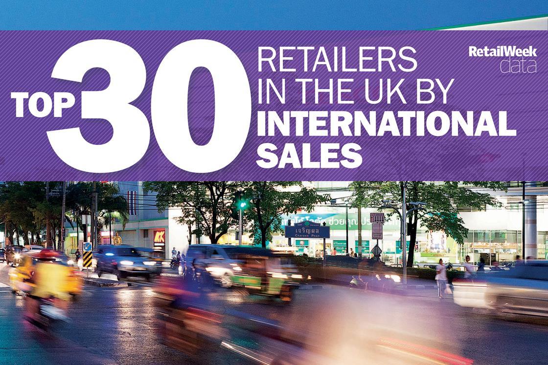 Data Top 30 UK retailers by international sales Data Retail Week