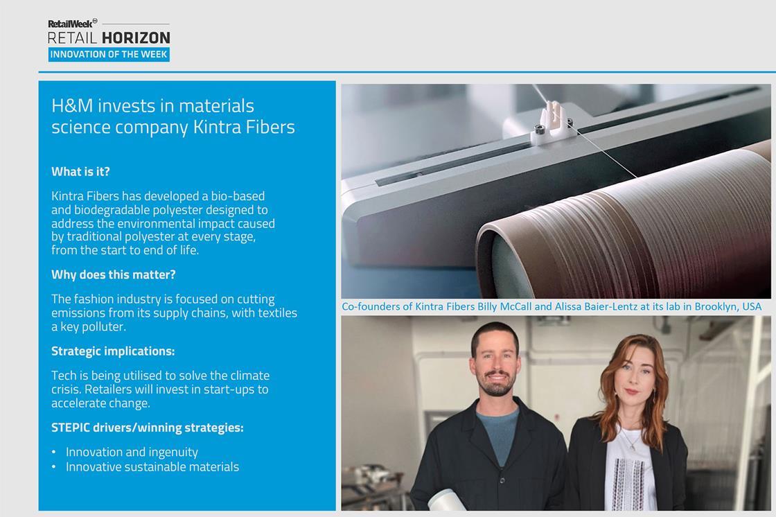 Innovation of the Week H&M invests in materials science company Kintra