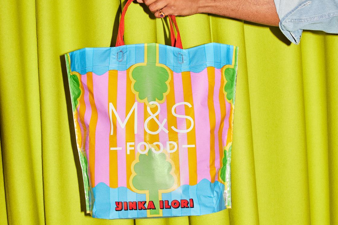 Marks & Spencer partners with artist Yinka Ilori for carrier bag design