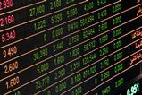 Stock market information on screens