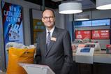 Sainsbury's boss Mike Coupe in the Argos store in Saisnsbury's Nine Elms branch