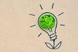 Sustainability - green lightbulb