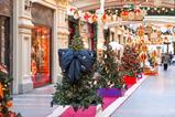 High street decorated for Christmas