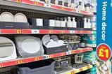 Poundland homewares display