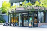 Exterior of Starbucks store